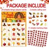 Thanksgiving Bingo Game - 24 Player Turkey Cards for Family, School, Party Activities