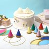 Panitay 40 Pcs Colorful Mini Party Hats Small Party Hats for Stuffed Animals Paper Cone Tiny Birthday Hats (Classic)