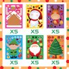 Joy Bang Christmas Stickers for Kids, 30 Sheets Make Santa Snowman Face Stickers Christmas Party Favors Supplies Christmas Crafts for Kids Christmas Activities Games Stocking Stuffers for Kids