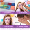 VESPRO Face Painting Kit For Kids Party,32 Colors Professional Oil Face&Body Paint Kit with 10 Brushes 4 Reusable Face Stencils,2 Glitters and 2 Sponges for Kids and Adults Halloween Makeup