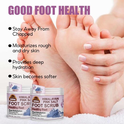 Himalayan Sea Salt Foot Scrub, Natural For All Body Exfoliation, Dead Skin Remover, Moisturize And Nourish Your Dry Rough Feet, Make Your Feet Smooth And Soft