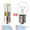 1156 Ba15s 1141 P21w 12v LED Bulbs, Single Contact Bayonet Base, 5W Cool White 6000K 500LM, Waterproof Light, for RV, Trailer, Boat, Lawn Tractors, Mower. (Pack of 2)