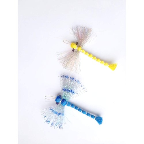 Cat Toy Teaser Wand - Dragonfly Katfly Teaser and Teaser Wand - Blue