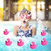 TOYMIS 12pcs Flamingo Rubber Duck, Cute Float Rubber Duck Rubber Ducks Bath Toys Bathtub Duckies Mini Rubber Ducks for Shower Birthday Party Favors Home Decoration Classroom Prizes