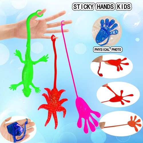 45PCS Sticky Hands Sticky Finger Bulk Party Favors for Kids, Stretchy Sticky Hand Fidget Toys Kids' Party Favor Sets