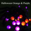 novrose Orange Purple Halloween String Lights 13.5ft, 50 LEDs G15 Christmas Lights for Indoor and Outdoor Use, ETL Certified Perfect for Halloween, Thanksgiving, and Christmas Deco