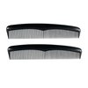 Amelia Beauty, 8in Black Plastic Master Wave Styling Comb, Made in USA, Professional Grade Hair Comb, For Everyday Styling, Thick Hair, Wet or Dry, l, 7"x1.25", 2 Pack