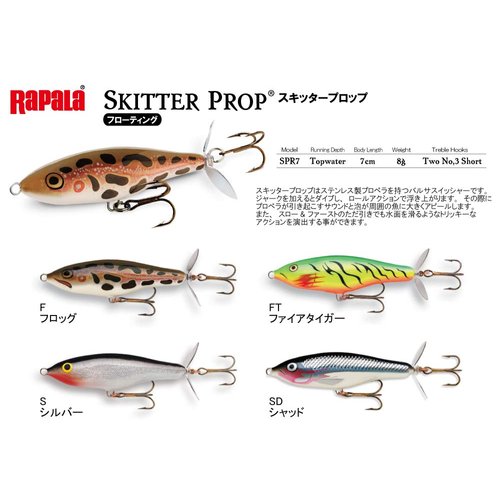 Rapala Skitter Prop 07 Fishing lure, 2.75-Inch, Shad