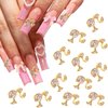 LIFOOST 10pcs 3D Head Nail Charms Cute Nail Charms Kawaii Metal Nail Decorations for Acrylic Nails Gold