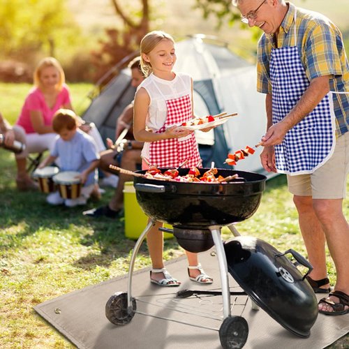 Fire Pit Mat - 39 * 39in Fireproof Blanket for Under Fire Pit, Compatible with Solo Stove, Heat Resistant Rug for Outside Indoor Wooden Deck Grass Lawn Protection - Camel