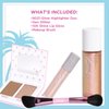 Petite 'n Pretty Makeup Set for Kids (Gold) - Face & Body Makeup for Kids, Tweens, Teens - Highlighter, Body Shimmer Glitter, Lip Gloss, Makeup Brush, Made in the USA