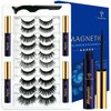7C SevenCrown Magnetic Eyelashes Natural Look - Magnetic Lashes with Eyeliner,Upgraded Long Lasting,Mix 10 Pairs 3D Reusable 5 Magnet False Eyelashes with Applicator Tool Easy to Apply.Cruelty-Free