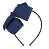MEEDEE Navy Headband with Bow Fashion Solid Grosgrain Ribbon Hair Bows Big Bow Headbands for Girls Toddler Teens Kids Holiday Dress Decoration Makeup Cosplay Party Headwear Handmade