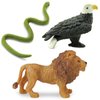 Safari Ltd. Good Luck Minis Predators Fun Pack – 8 Mini Figurines of Blue, Great White, & Tiger Sharks, Bald Eagle, Lion, Cheetah, Alligator, Snake – Educational Toy Figures Boys, Girls & Kids Ages 5+