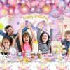 138PCS Butterfly Birthday Decorations for Girls, Butterfly Party Supplies Include Balloon Arch Butterfly Backdrop Foil Balloon 3D Butterfly Wall Decors Tablecloth Cake Topper Tassle