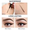2PCS Waterproof 3D Eyebrow Pen, Dual-Ended Microblading Tattoo Pencil with 4 Fork Tip, Long-Lasting Eyebrow Tint for Natural-Looking Brows (2pcs-04 Grey Brown)