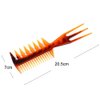 3 Pieces 3-in-1 Double-Sided Plastic Fish Tail Comb: Multifunctional Styling Tool for Hair Coloring, Highlighting, Balayage, and Microbraiding