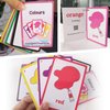Richardy Colors/Shapes/Fruits/Vegetable English Flash Cards Pocket Card Learning Toys for Children Pre-Kindergarten Kids Education Aids