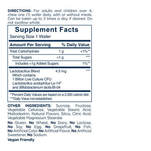 AMERICAN HEALTH Daily Chewable Tablet Acidophilus, 1 Billion Live Cultures, Beneficial Bacteria for The Digestive & Immune Systems, Strawberry, 60 Count
