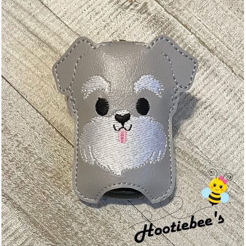 Schnauzer Hand Sanitizer Holder And/Or Lip Balm Holder