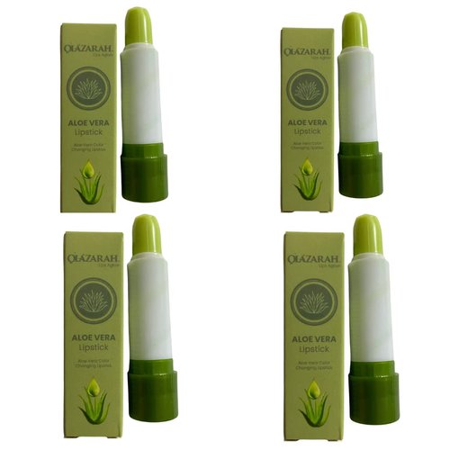 Aloe Vera Lipstick Long Lasting Nourishing Soothing Lip Balm Magic Temperature Color Change Lip Gloss (4pcs), 2 oz