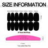 SILPECWEE 16 Sheets Black Nail Wraps Solid Color Nail Polish Strips for Women Gel Nail Strips Self Adhesive Nail Polish Stickers Fingernail Manicure Stickers Nail Art with 1pc Nail File