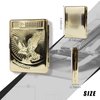 20 PCS Set Metal Cigarette Case Holder Arc Lighter with 3D Eagle Rechargeable Electric Arc Lighter Windproof Flameless USB Cigarette Case Lighter for Your Friends (Gold)
