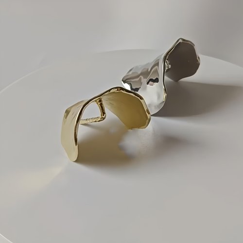 Generic Hair Clip 2 Pcs - Metal Ponytail Holder Hair Clips for Long Hair, Hair Ties, Ponytail Hair Bands, Gold (2 Count)