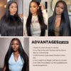 16A 3 Bundles16/18/20 Inch 150g Straight Bundles Human Hair 100% Unprocessed Real Human Hair Extensions Raw Human Hair Natural Black Color