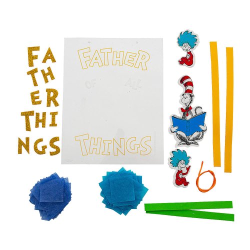 Dr. Seuss Father of All Things Tissue Paper Sign Craft Kit - Makes 12