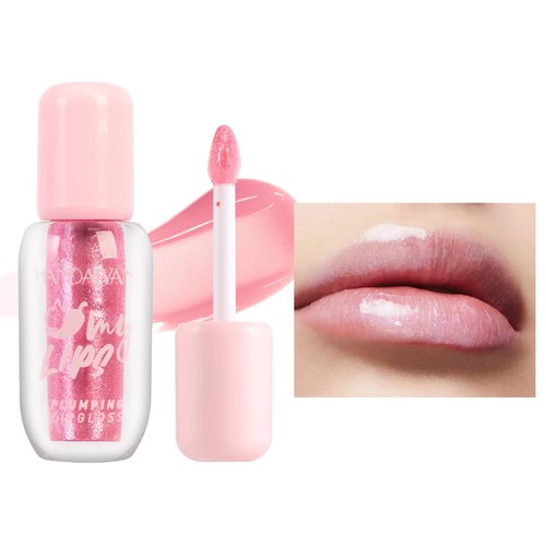 BANGFENG Intense Heat Plumping Lip Gloss with Chili Extract - Juicy & Full Lips, Instant 30% Plumper Look, Glossy Shine, Fuller Lip Plumper Lip Mirror Lip Plumping Gloss (02#)