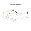 EYE ZOOM 3 Pairs Metal Vintage Reading Glasses with Spring Hinge for men women (Gold, Strength: +1.75)