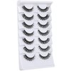 False Eyelashes Wispy Natural C Curl Strip Lashes Transparent Lash Bands Fluffy Cat Eye Lashes 7 Pairs by Yawamica