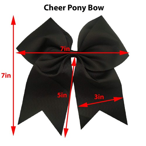 Cheer Bows Red Cheerleading Softball - Gifts for Girls and Women Team Bow with Ponytail Holder Complete your Cheerleader Outfit Uniform Strong Hair Ties Bands Elastics by Kenz Laurenz (3)