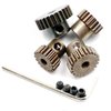 FainWan 4-Pack Steel Metal Mod 0.6 Module Pinion Gear Set Motor Gears 5mm Shaft Hole 17T 21T 26T 29T for RC Cars Trucks Crawlers Buggies