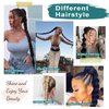 EMMOR Long Braided Ponytail Extension with Hair Straight Wrap Around Ponytail Hair Extensions with Hair Tie Soft healthy Synthetic Hair Piece for Women girls Daily(33 inch Ash Blonde）