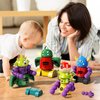MSKOLER Magnet Robot Toy for 3 4 5 6 7 Years Old Boys - Monster Magnet Stacking Transform Toy for Kids with Storage Box, Gifts 3 4 5 Year Old Boy, Magnet Boy Toy Robot Toy for Kids 2-4 3-5