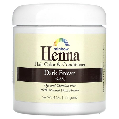 Rainbow Research Henna, Hair Color & Conditioner, Dark Brown (Sable), 4 oz (113 g)