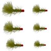 Feeder Creek 12pc Egg Sucking Leech Fly Fishing Streamers Perfect for Salmon, Steelhead, and Other Freshwater Fish (Olive, 10)