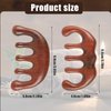 PEUTIER 2pcs Natural Wooden Wide Tooth Combs, Anti-Static Sandalwood Head Massagers for Hair Growth, Gua Sha Scalp Stimulators for Women (Style B)