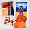 PLULON Basketball Party Game for Kids Pin The Basketball on The Hoop Game Basketball Poster with Basketball Stickers for Boys Girls Birthday Party Wall Decorations Classroom Activities