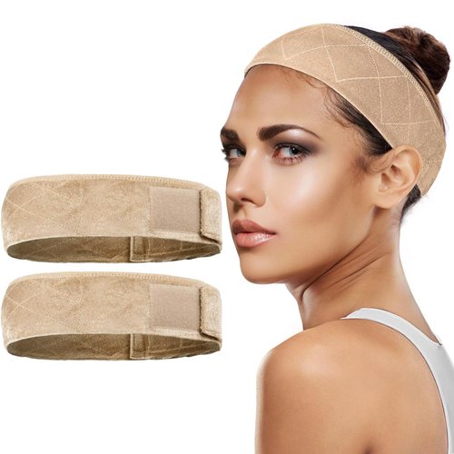 Octooboo Wig Grip (2 Count) - Hair Accessory for Keeping Wigs in Place, Adjustable Velcro Wig Headband with Elastic Bands for Women
