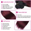 BilltiiWW Ombre Burgundy Straight Human Hair Bundles 1B99j Straight Bundles Black and Wine Red Two Tone Brazilian Human Hair Extensions Soft and Silky for Black Women 18 20 22 Inch