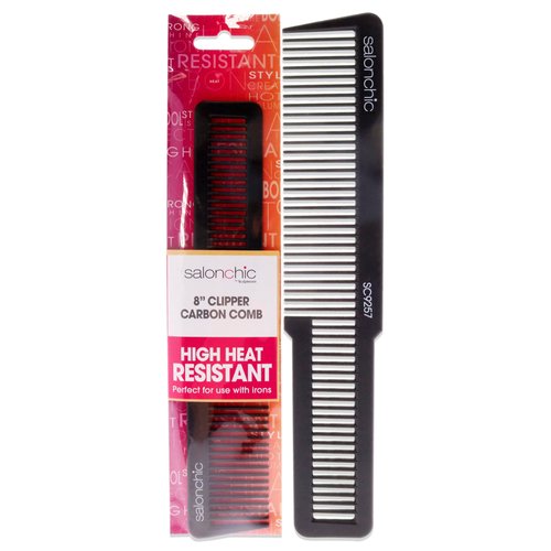 Scalpmaster Salonchic 8" Clipper Carbon Comb #SC9257
