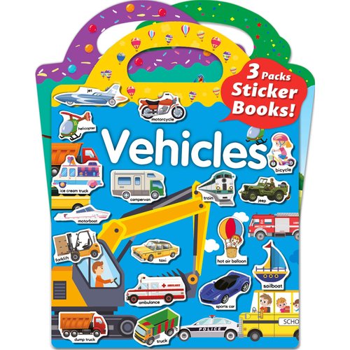 Walenced Reusable Sticker Book for Toddlers 2-4 Years, Stickers for Kids, Toddler Sticker Book Ages 1-3, Toddler Craft Activities, Toddler Travel Toys Ages 2+ Boy Girl Birthday Gifts