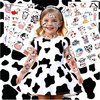 Cow Temporary Tattoos for Kids Birthday Party Decorations Supplies Party Favors Supper Cute 96PCS Cow Tattoo Sticker Style Milk Animal Farm Gift Ideals for Boys Girls Schools Prizes Themed