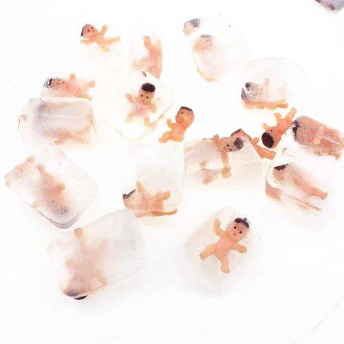 JUXINGDAZYF 60 Pieces Mini Plastic Babies 1 Inch Baby Doll for Baby Shower Party Favors, Party Decorations, Baby Bathing and Crafting (Latin)