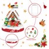 Christmas Gingerbread House Building Blocks Toy, 571 Pcs Building Sets Christmas Decoration with Dust Cover, Mini Building Kit, Holiday Display Gift for Christmas, Stocking Stuffers for Kids Adults