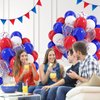 BAUANOOY Red White and Blue Balloons, 60pcs 12 Inch Red White and Blue Decorations with Confetti Balloons for Independence Day Patriotic Anniversary Veterans Day Graduation Birthday Party Decorations