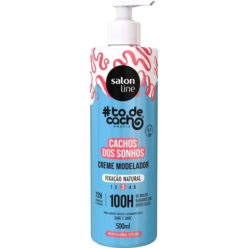 Salon Line - Linha #ToDeCacho (Cacho dos Sonhos) - Creme Modelador Fixacao Natural 500 Ml - (#IGotCurls (Dream Curls) - Natural Fix Styling Cream 16.9 Fl Oz)